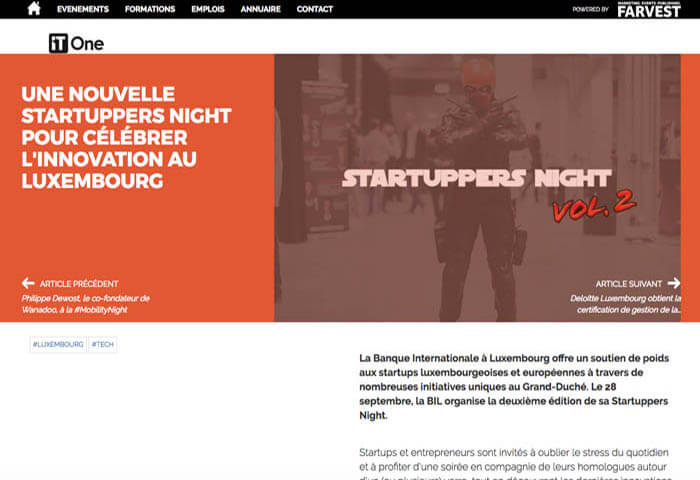 Cover IT One - UNE NOUVELLE STARTUPPERS NIGHT POUR CÉLÉBRER L'INNOVATION AU LUXEMBOURG
