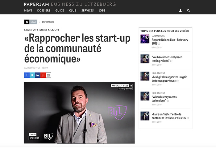 Cover Paperjam - Rapprocher les start-up de la communauté économique