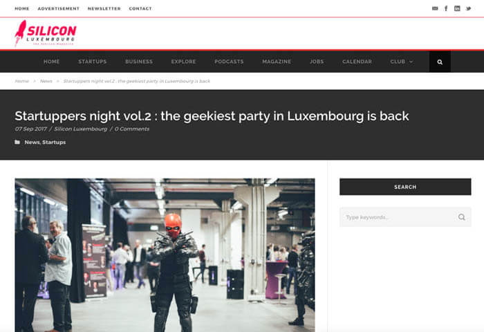 Cover Silicon Luxembourg - Startuppers night vol.2 : the geekiest party in Luxembourg is back