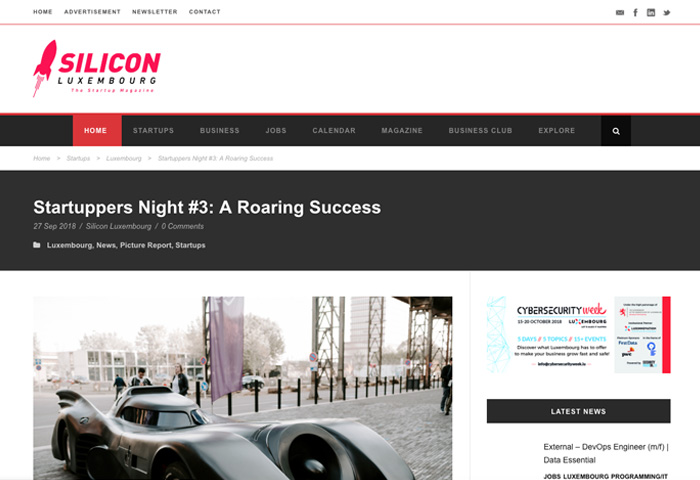 Cover Silicon Luxembourg - Startuppers Night #3: A Roaring Success