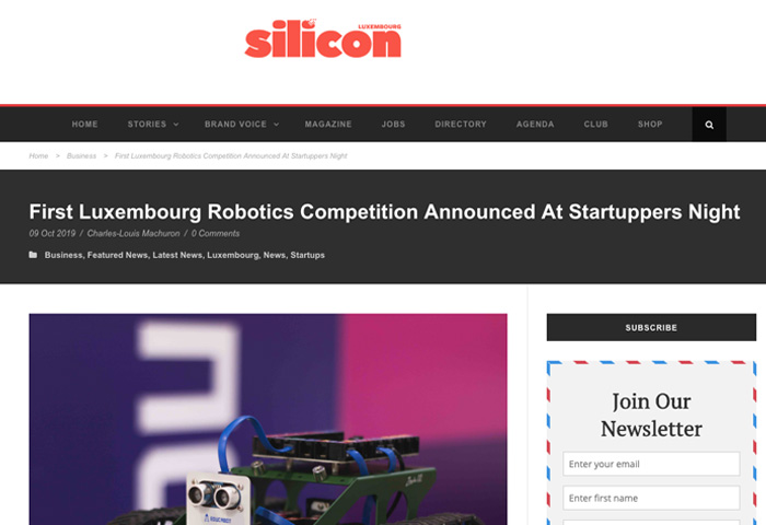 Cover Silicon Luxembourg - First Luxembourg Robotics Competition Announced At Startuppers Night